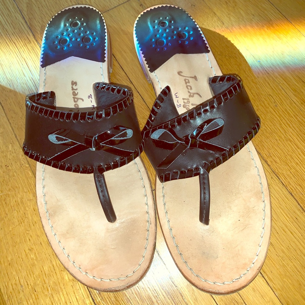 Black Jack Rogers bow sandals